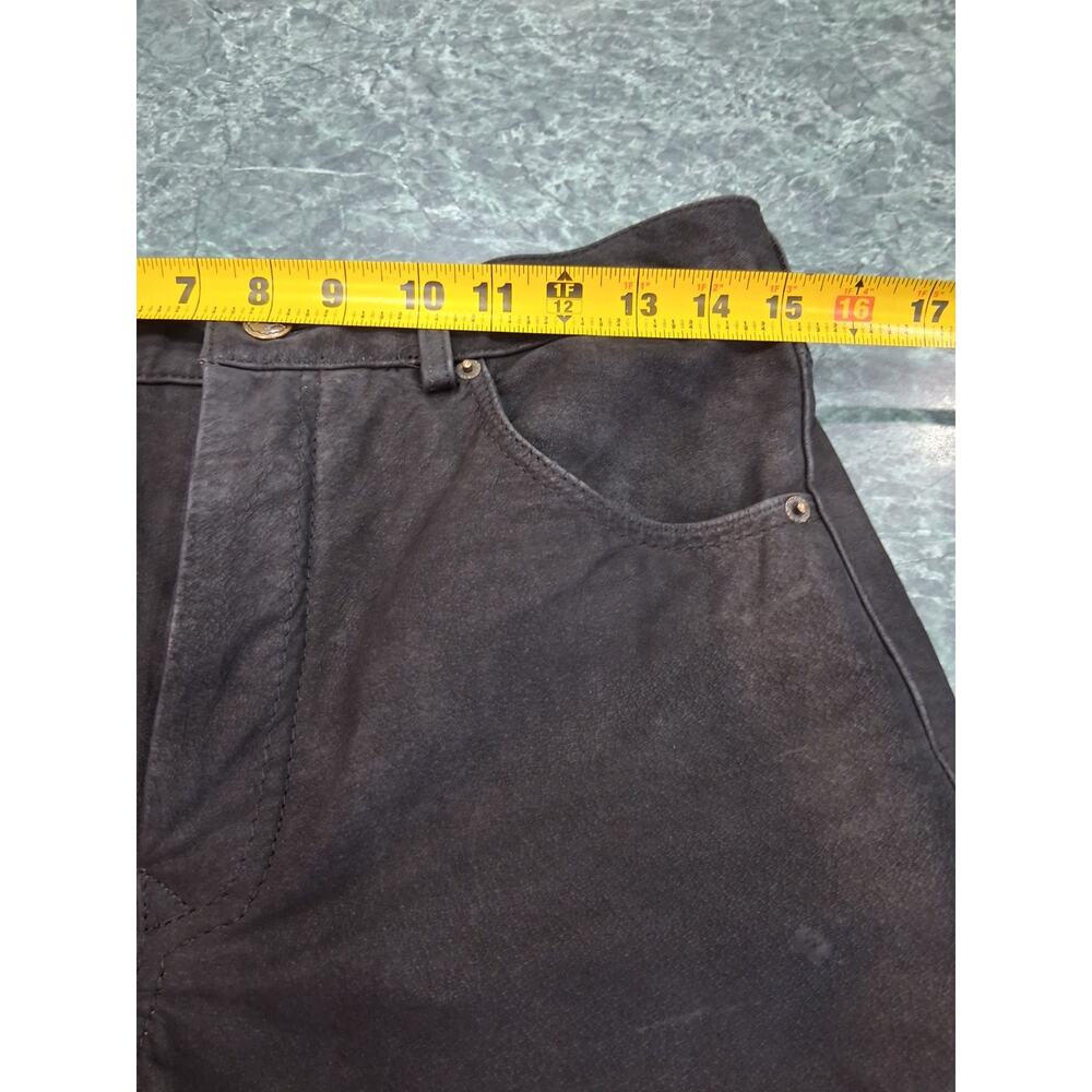 Gipsy Mens Genuine Leather Suede Nubuck Trousers Biker Motorcycle Pants 30 X 31 - Picture 9 of 13